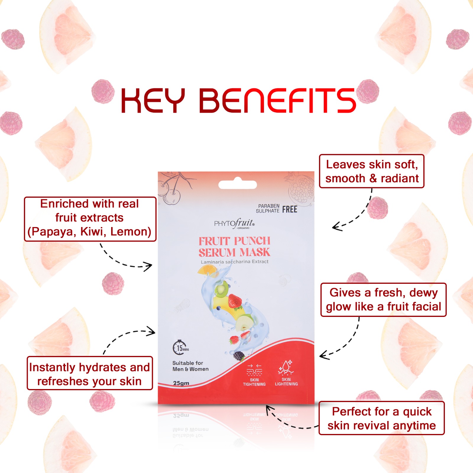 Phytofruit Fruit Punch Serum Face Sheet Mask - Image 3