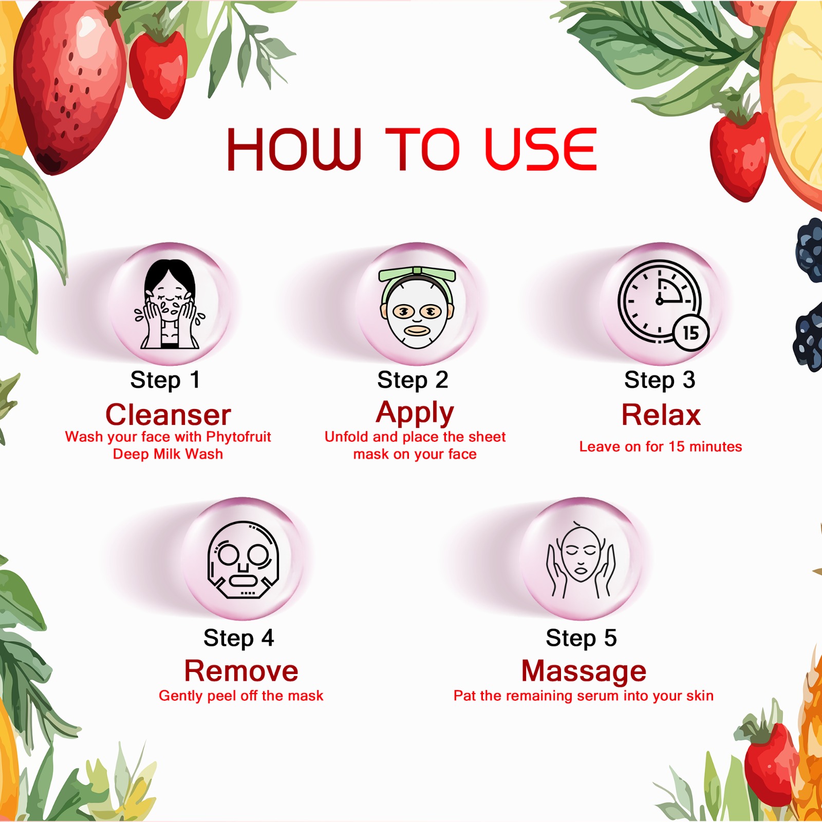 Phytofruit Fruit Punch Serum Face Sheet Mask - Image 5